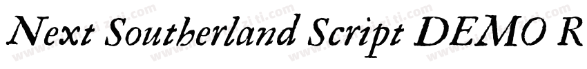 Next Southerland Script DEMO Regula字体转换